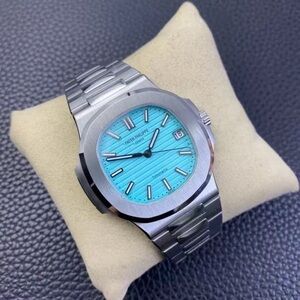 Patek Philippe Silver and Blue Watch